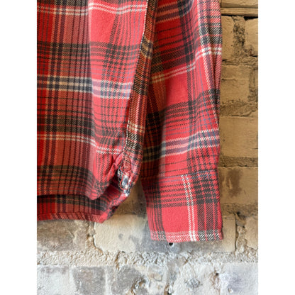 Men's Wythe washed flannel workshirt with cactus flower plaid pattern, featuring a comfortable, casual button-up design.