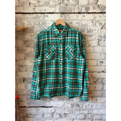 Men's Wythe Washed Flannel Workshirt in Thousand Lakes Plaid, soft and durable with a classic plaid pattern.