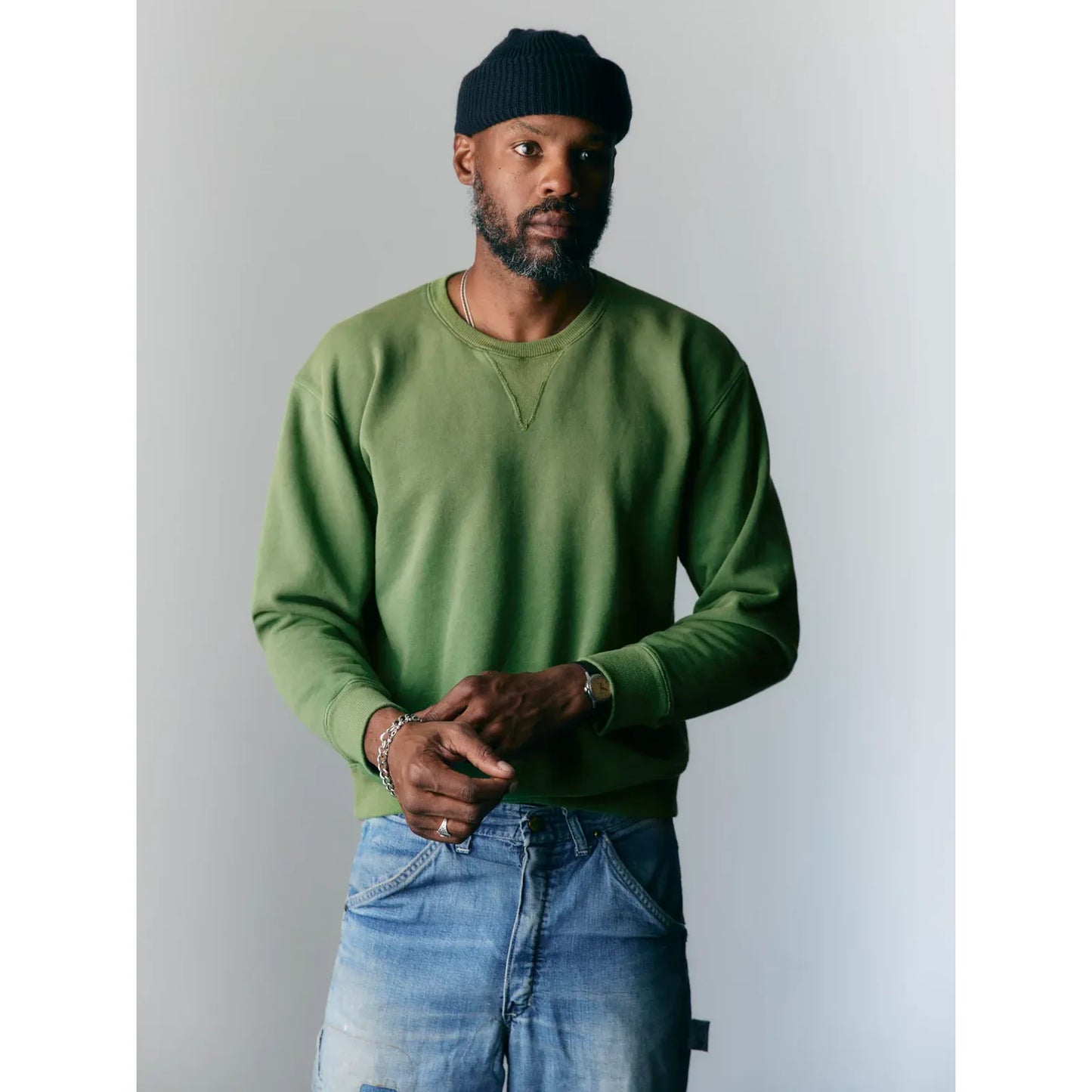 Hilts Sweatshirt - Sunfaded Green - DUNE + SALT