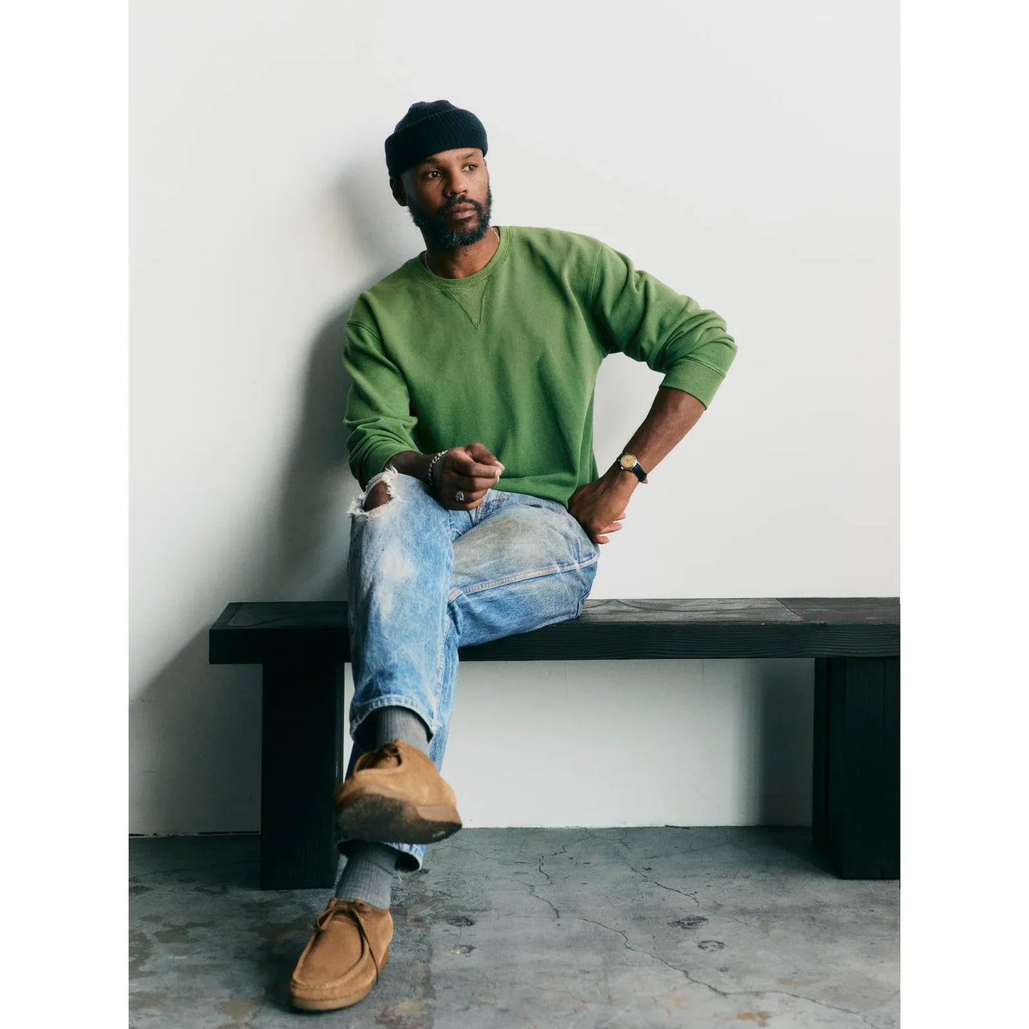 Hilts Sweatshirt - Sunfaded Green - DUNE + SALT