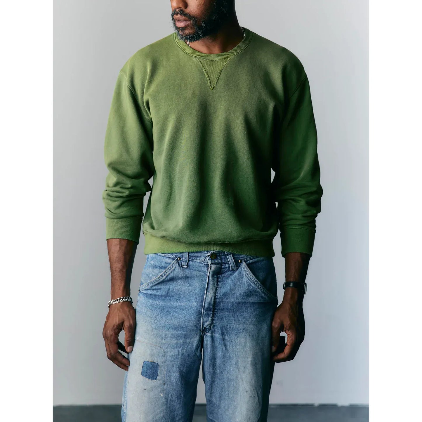 Hilts Sweatshirt - Sunfaded Green - DUNE + SALT