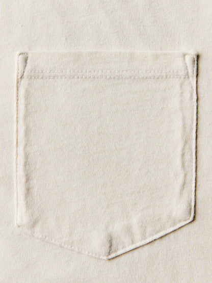 imogene + willie Classic Knit Pocket Tee - White Light Gray