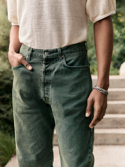 imogene + willie Russell Selvedge Jean - Washed Spruce Black