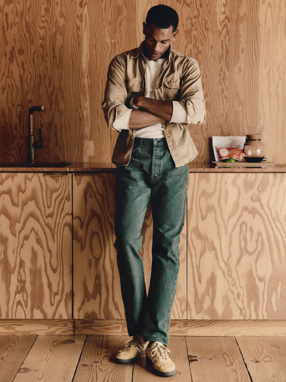 imogene + willie Russell Selvedge Jean - Washed Spruce Sienna