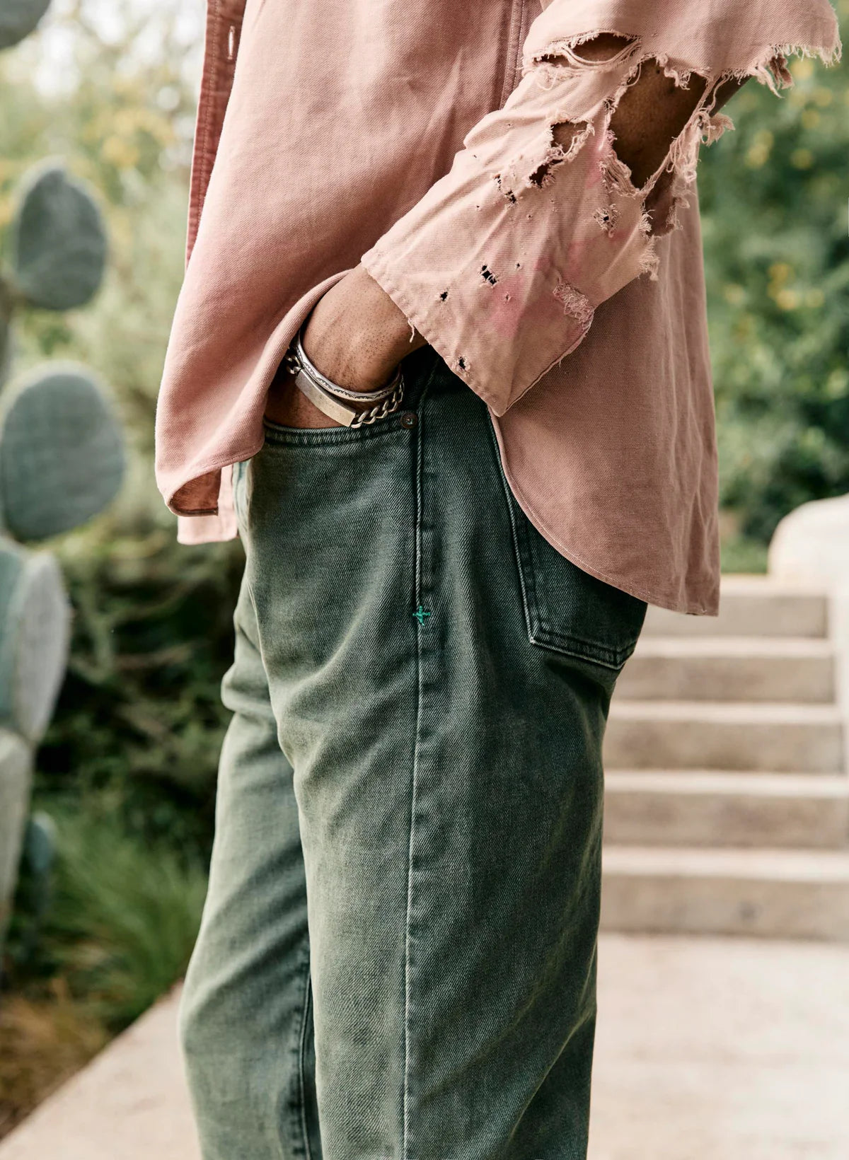 imogene + willie Russell Selvedge Jean - Washed Spruce Light Gray
