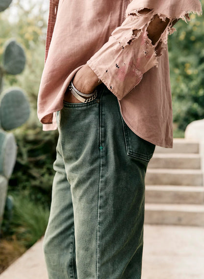 imogene + willie Russell Selvedge Jean - Washed Spruce Light Gray