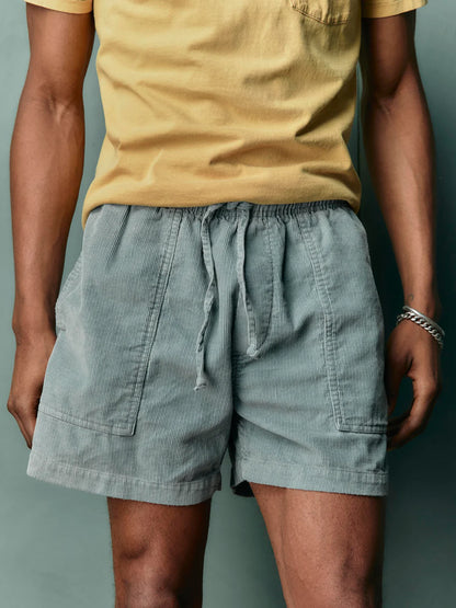 imogene + willie Lounge Cord Short - Sunfaded Blue Slate Gray