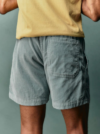 imogene + willie Lounge Cord Short - Sunfaded Blue Slate Gray