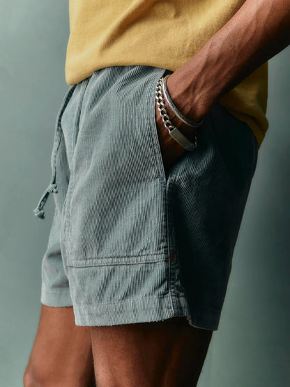 imogene + willie Lounge Cord Short - Sunfaded Blue Slate Gray