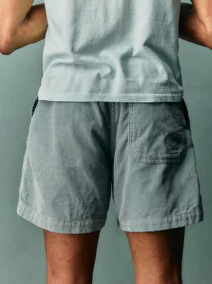 imogene + willie Lounge Cord Short - Sunfaded Blue Slate Gray