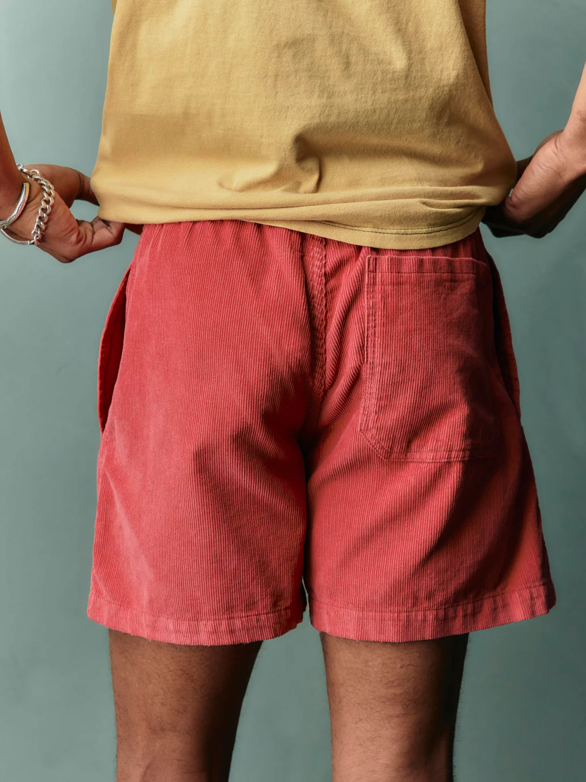 imogene + willie Lounge Cord Short - Sunfaded Red Light Slate Gray