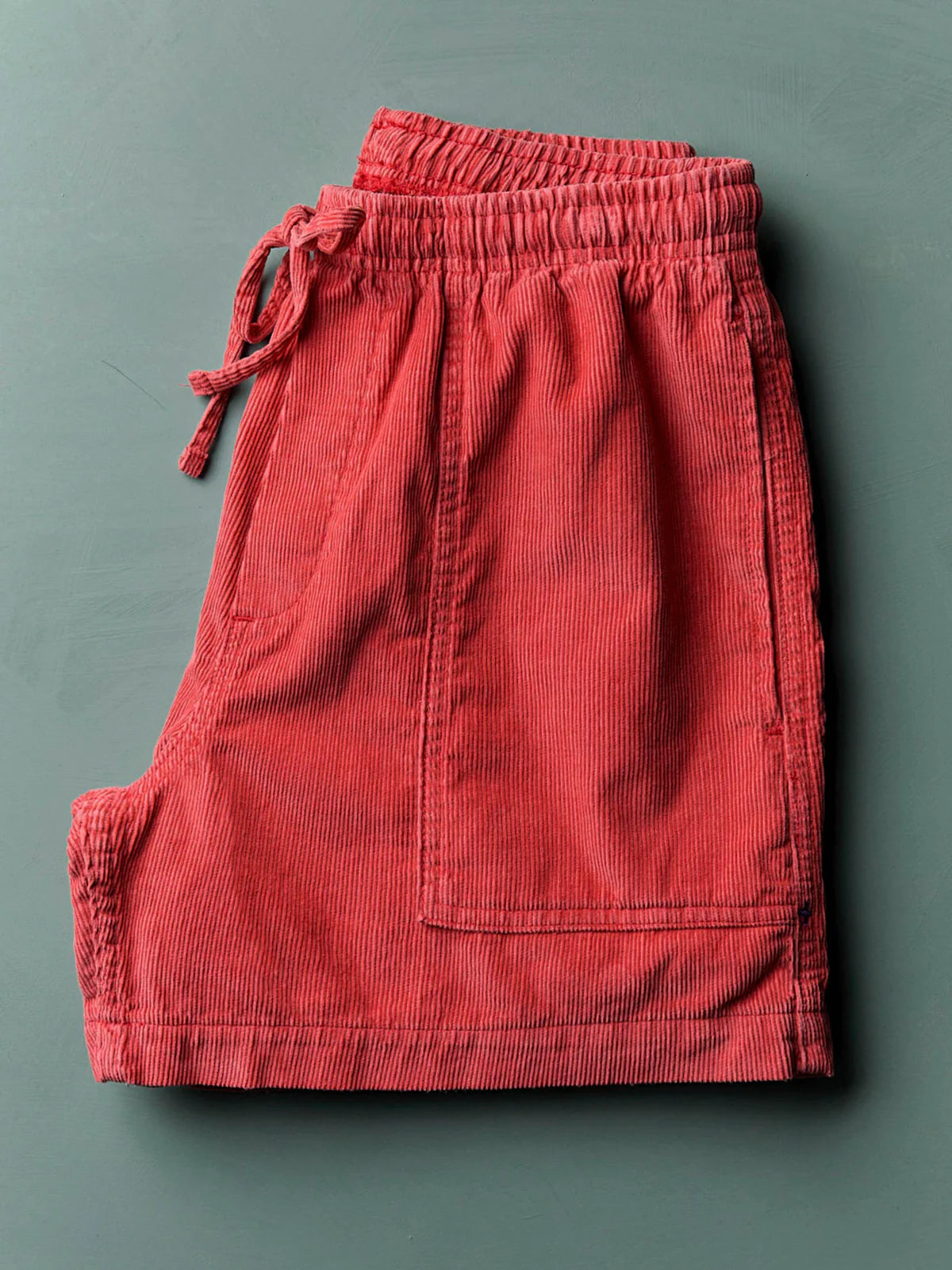 imogene + willie Lounge Cord Short - Sunfaded Red Light Slate Gray