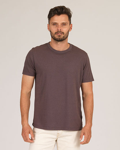 Ace Rivington Supima SS Crewneck Tee - Cocoa Dim Gray