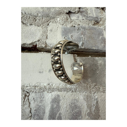 Sterling silver oxidized cuff bracelet from Krystyna's Silver designed as a stylish western accessories piece.