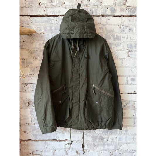 Men's Westoe showerproof jacket by Barbour in Breen and Pigment Olive, shown with its lightweight, waterproof design.