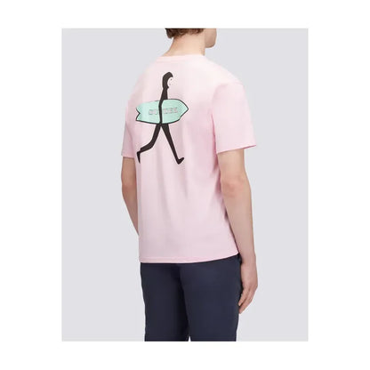Men's Sundek wetsuit printed T-shirt in quartz pink, featuring a comfortable fit and stylish design.