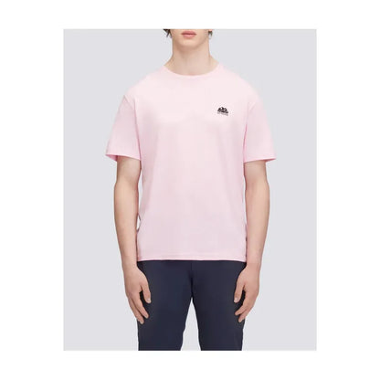 Men's Sundek wetsuit printed T-shirt in quartz pink, featuring a stylish and comfortable design suitable for water sports.