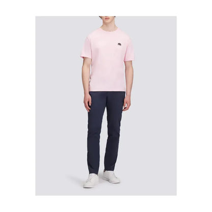 Men's Sundek wetsuit printed T-shirt in quartz pink, featuring a sleek design and comfortable fit for water sports.