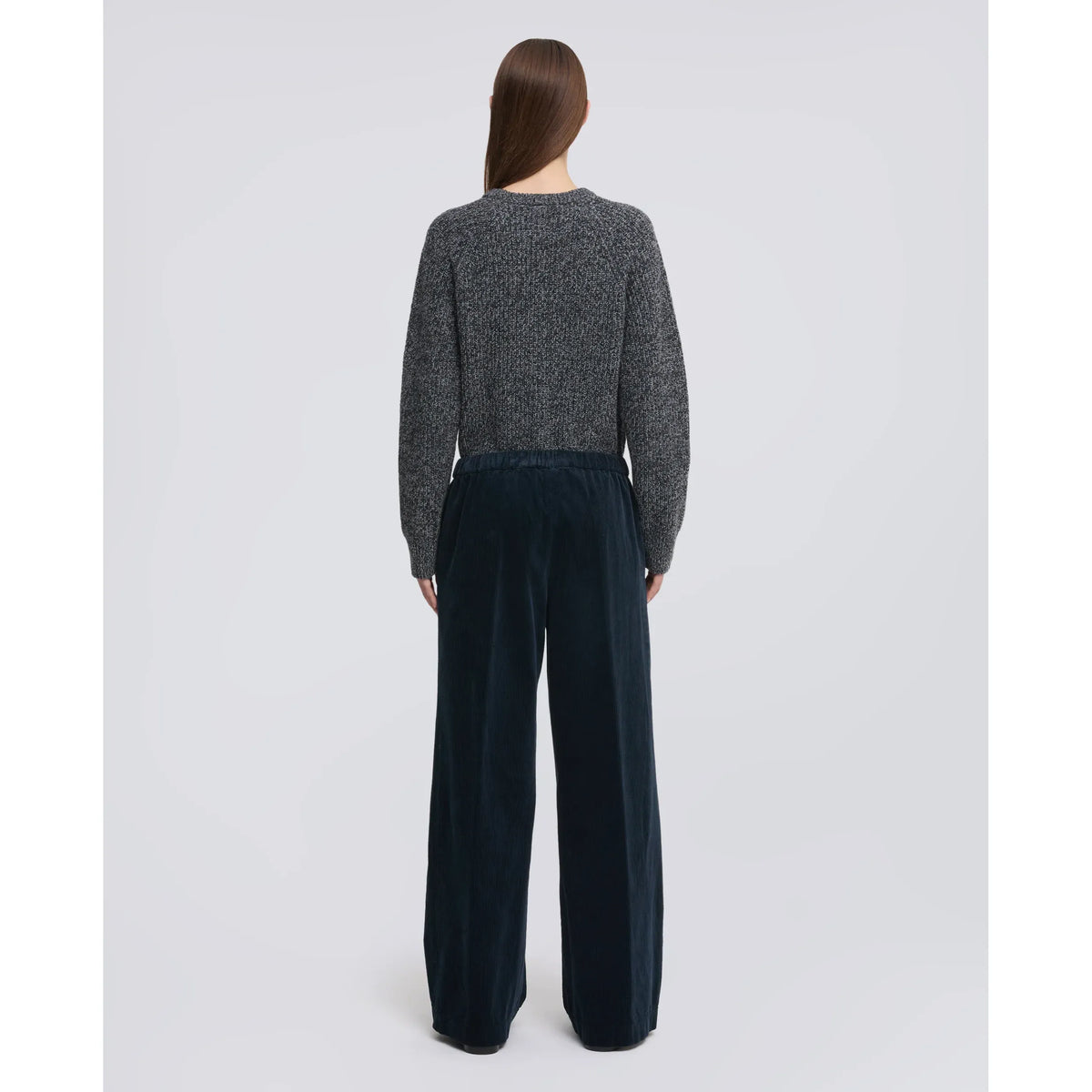 Aspesi Wide Corduroy Trousers - Navy Black