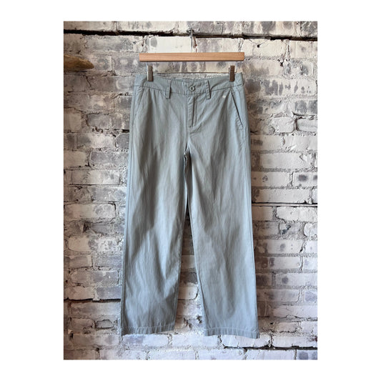 Sea green women's wide leg pants by G1 Women's displayed on a model, highlighting relaxed fit and flowing fabric.