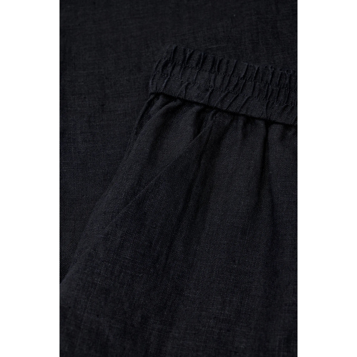 Women's Winona Wide Linen Pants in black by Closed Women's, featuring a relaxed fit and lightweight linen fabric.