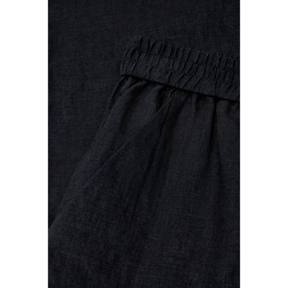 Women's Winona Wide Linen Pants in black by Closed Women's, featuring a relaxed fit and lightweight linen fabric.