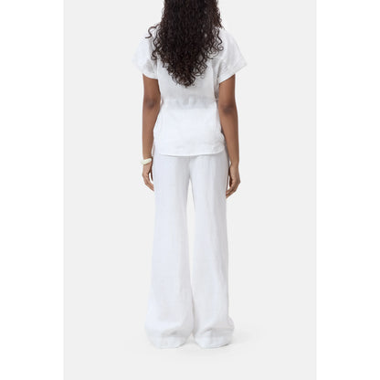 Women's Winona Wide Linen Pants in white by Closed Women's, showing relaxed fit and lightweight fabric on a neutral background.