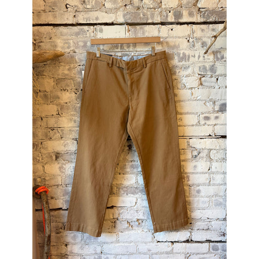 Men's Ralph Lauren Winterized Twill Jarrett Chino Pant in rustic tan, showcasing a classic fit and durable winterized fabric.