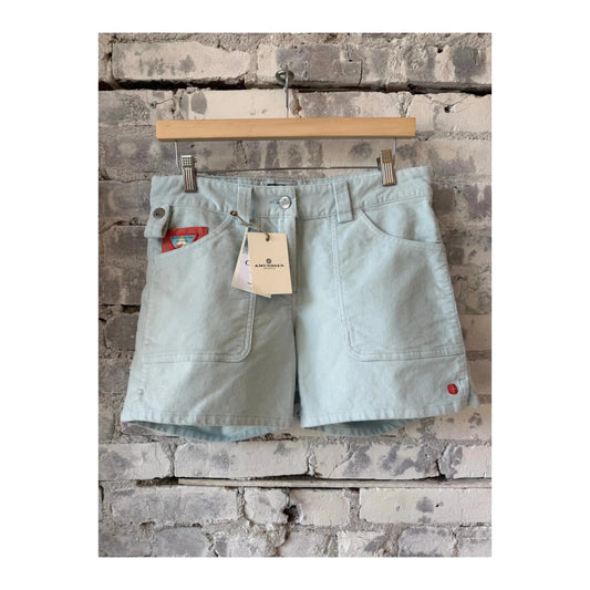 Women's Amundsen Concord Garment Dyed Shorts in faded blue sky, featuring a 5-inch inseam and casual denim style.