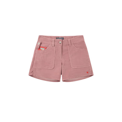 Women's Amundsen 5-inch Concord Garment Dyed Shorts in Faded Peony Pink, showcasing the relaxed fit and vibrant color.