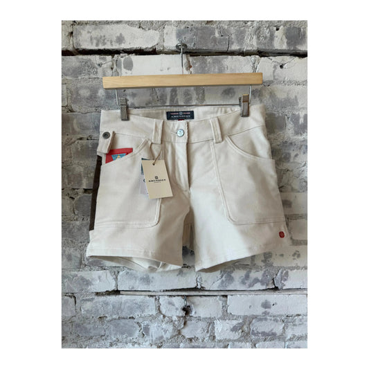 Women's 5-inch Concord Shorts by Amundsen in Natural/Cowboy color, featuring denim fabric and classic styling.