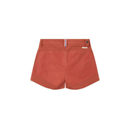 Women's 5-inch Terra Red Amundsen field shorts featuring a relaxed fit and durable fabric, suitable for outdoor activities.