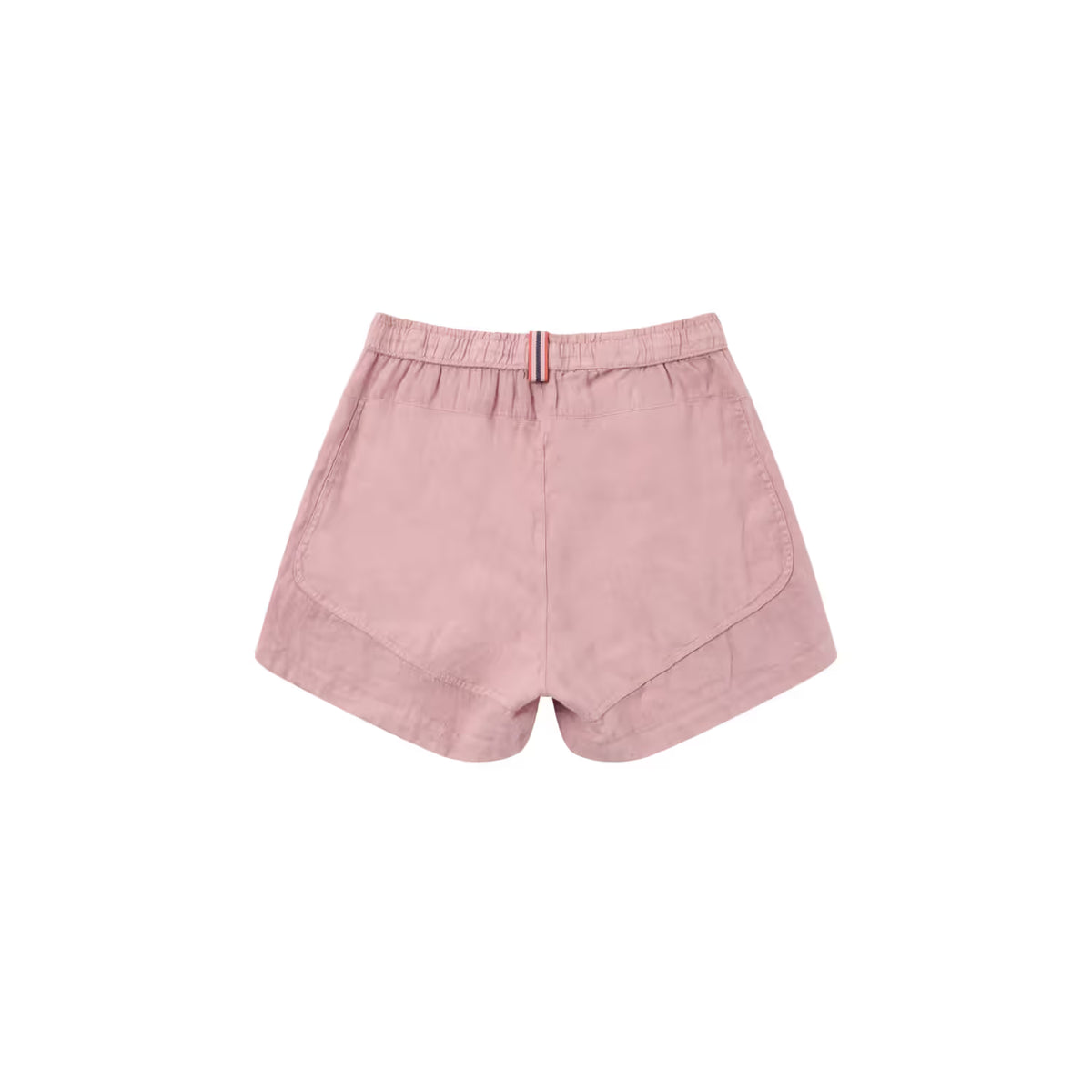 Women's safari linen shorts in faded peony pink by Amundsen, featuring a relaxed fit and lightweight, breathable fabric.
