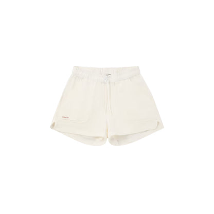 Women's Safari Linen Shorts by Amundsen in natural color, featuring a relaxed fit and lightweight linen fabric.