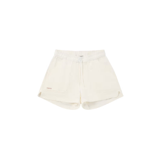 Women's Safari Linen Shorts by Amundsen in natural color, featuring a relaxed fit and lightweight linen fabric.