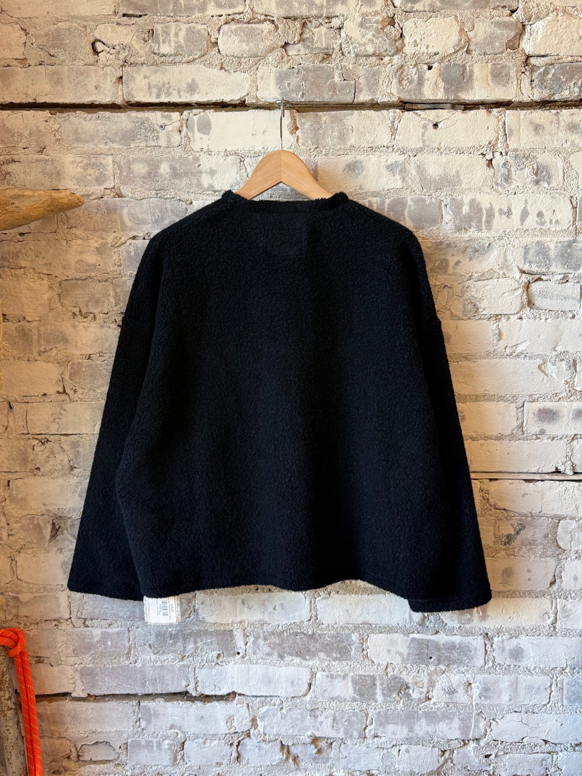Women's navy Wool Boa Fleece Jacket by V::Room, featuring soft fleece fabric and a cozy, stylish design.