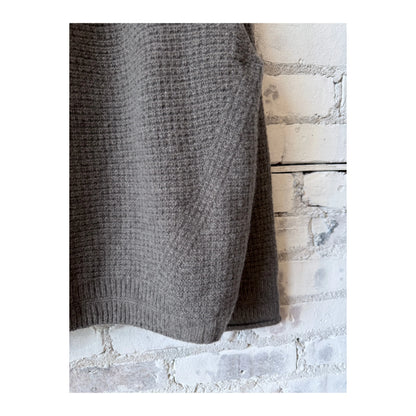 Women's wool cashmere pullover in greige by Pas De Calais, featuring a cozy, soft knit with a relaxed fit and ribbed cuffs.
