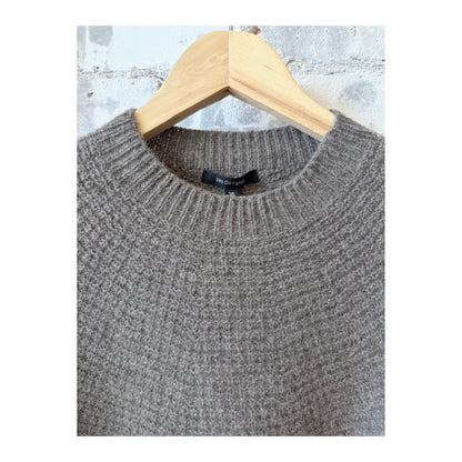 Women's wool cashmere pullover in greige by Pas De Calais, featuring a cozy, relaxed fit and soft texture.