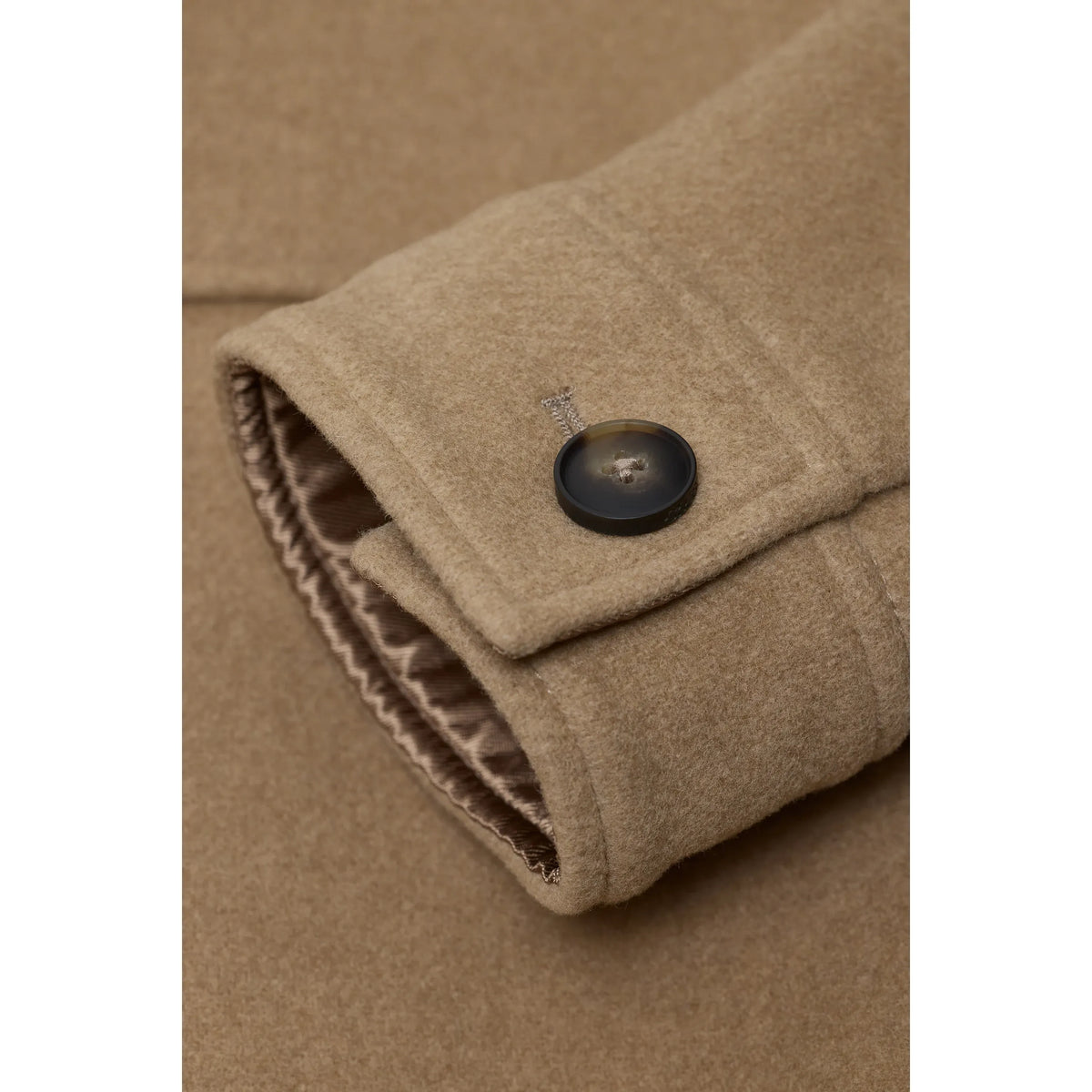 Women's Wool Mix Overshirt in Sand Beige by Closed, featuring a soft, textured fabric and classic overshirt style.