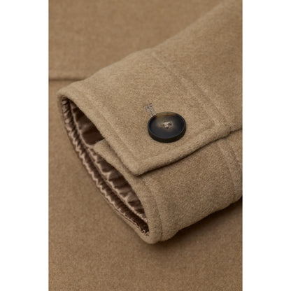 Women's Wool Mix Overshirt in Sand Beige by Closed, featuring a soft, textured fabric and classic overshirt style.