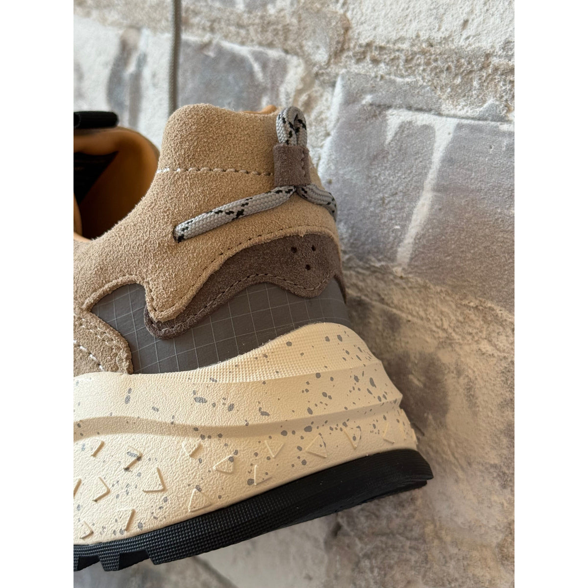 Flower Mountain Yamabushi Man Suede/Nylon Sneaker – Light Grey Dim Gray