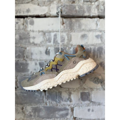 Flower Mountain Yamabushi Man Suede/Nylon Sneaker – Taupe/Mud/Yellow Dark Gray