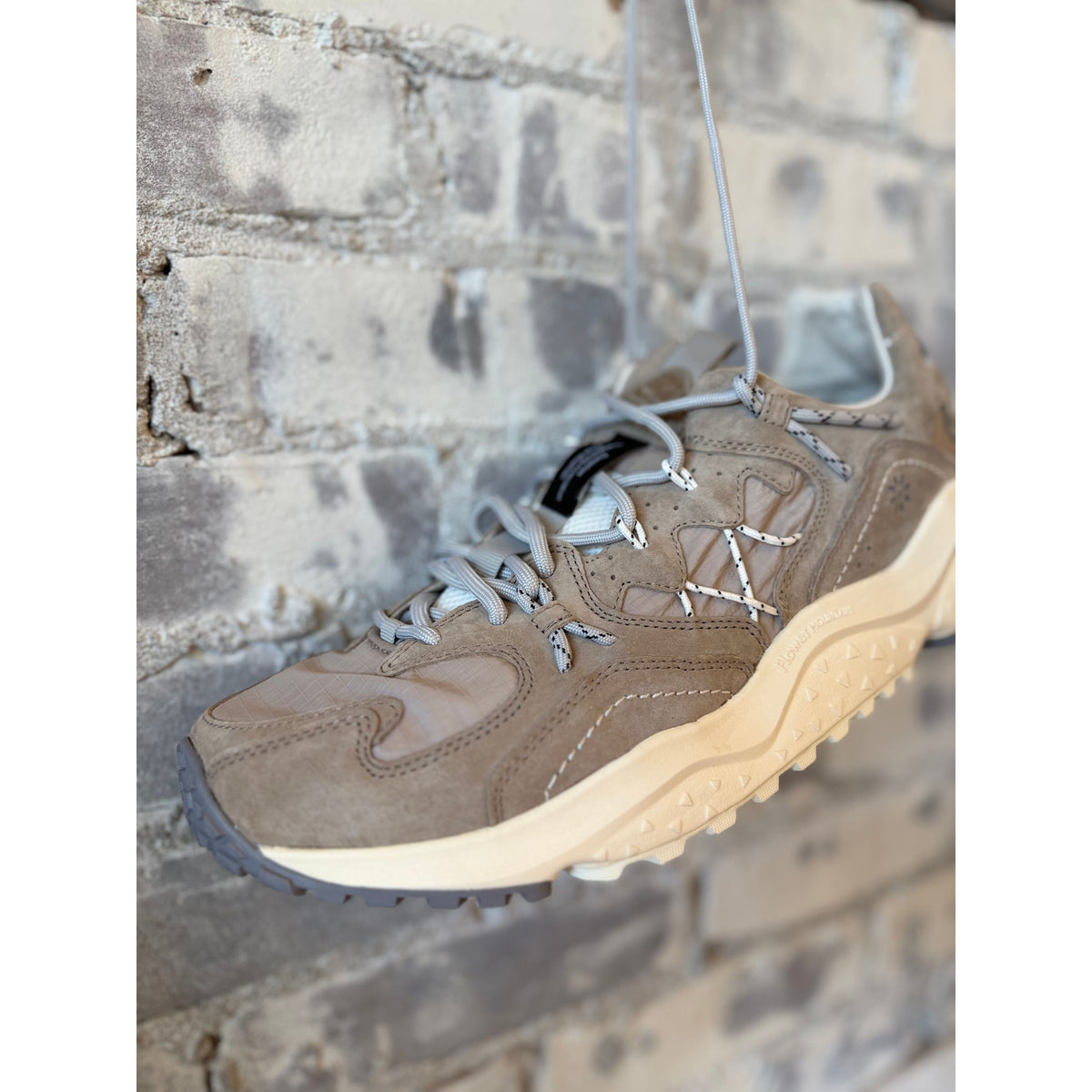 Flower Mountain Yamabushi Suede/Nylon Sneaker – Light Grey Dark Gray