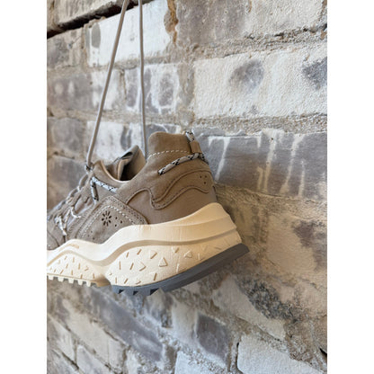 Flower Mountain Yamabushi Suede/Nylon Sneaker – Light Grey Dark Gray