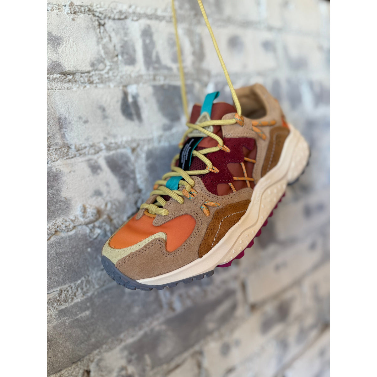 Flower Mountain Yamabushi Woman Suede/Nylon Sneaker – Orange/Conac/Warm Orange Gray