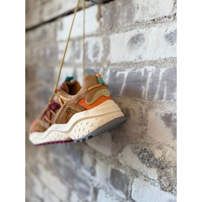 Flower Mountain Yamabushi Woman Suede/Nylon Sneaker – Orange/Conac/Warm Orange Dark Gray