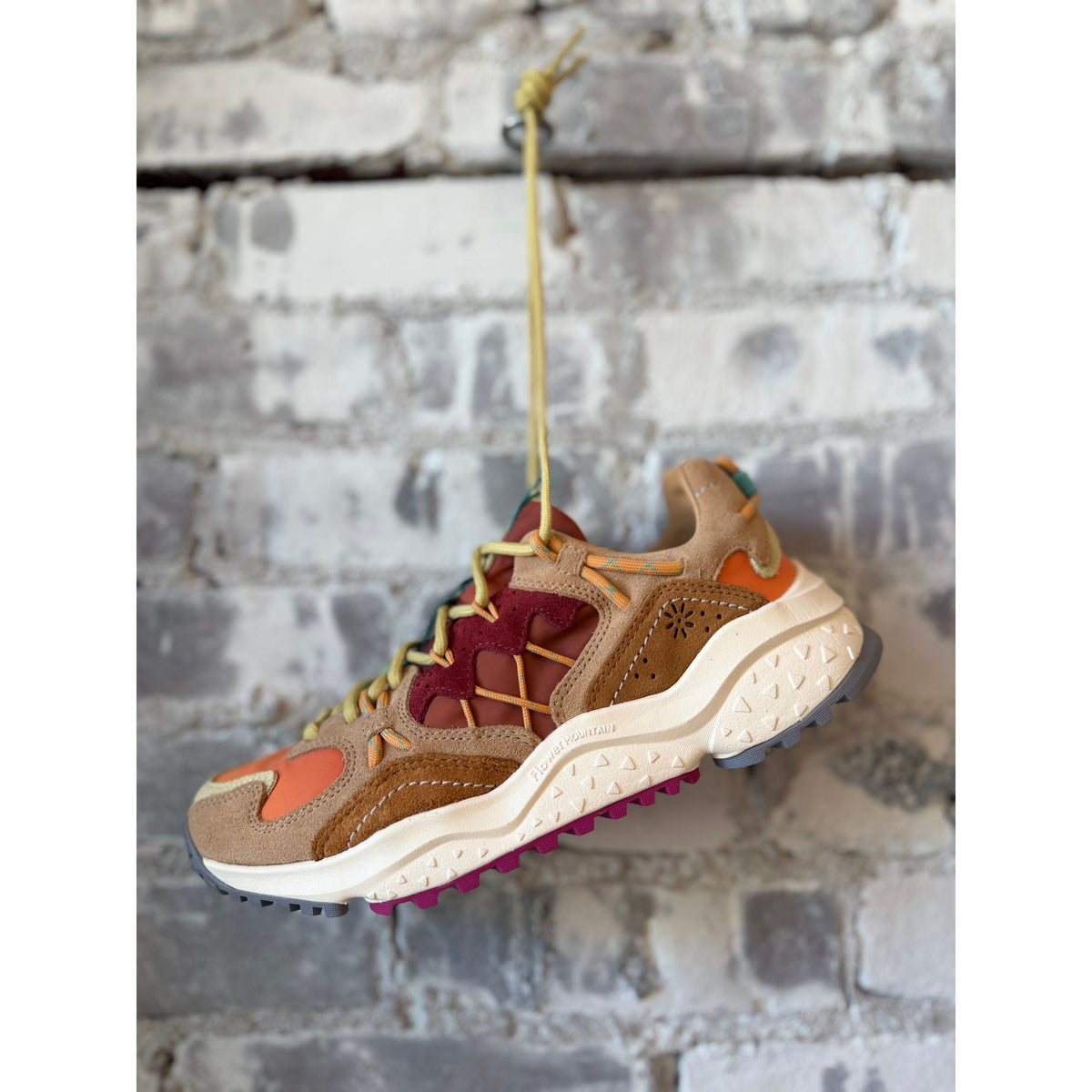 Flower Mountain Yamabushi Woman Suede/Nylon Sneaker – Orange/Conac/Warm Orange Gray