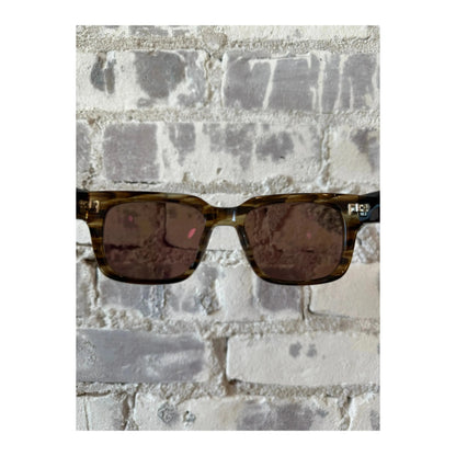 Men's Zander Sunglasses by Barton Perreira with sulcata tortoise and espresso-colored frames, showcasing stylish eyewear design.
