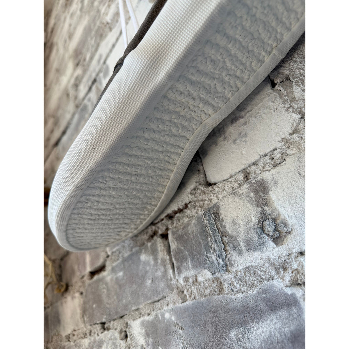 Men's ZDA Marathon Military Trainer in dark beige suede with white sole, Reproduction Of Found x ZDA sneaker, side view