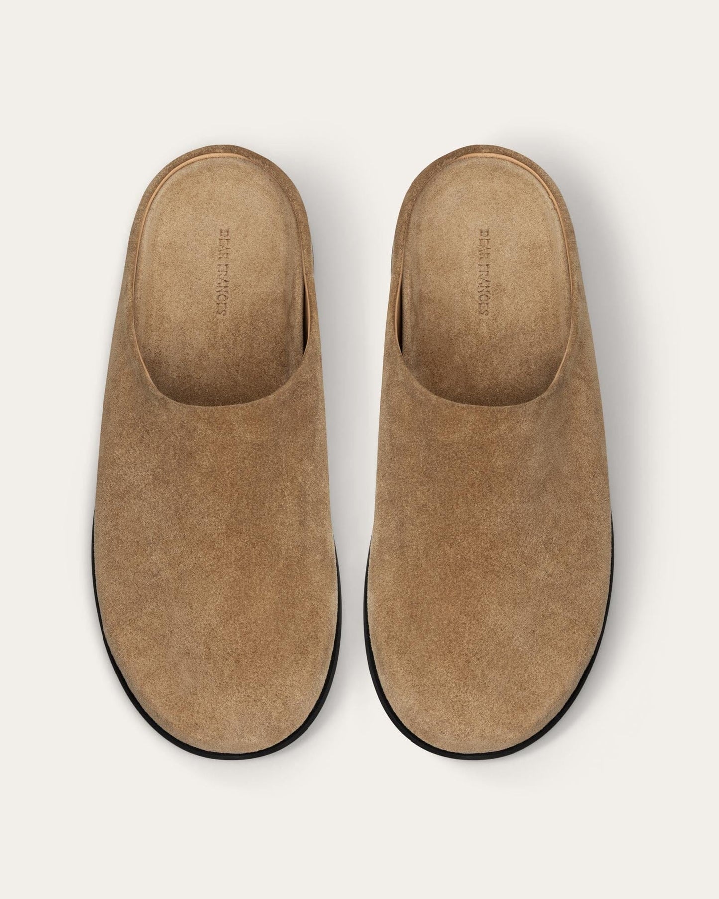 Vico Mule, Caramel Suede — top view
